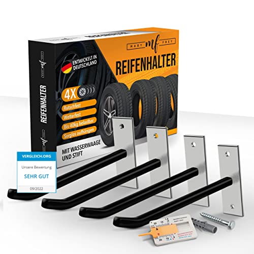 Mary Frey® Premium Reifen Wandhalterung – Set...