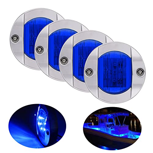 Bkinsety 4 pezzi 12V Wasserdicht Boot Licht LED...