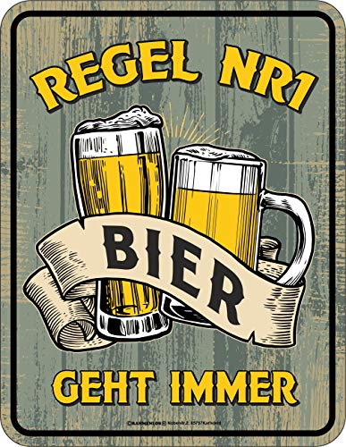 Original RAHMENLOS Deko Blechschild - Bier geht...