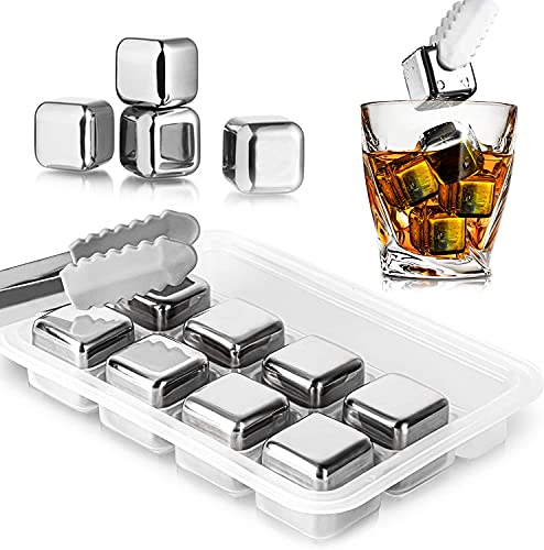 Edelstahl Eiswürfel, 8 Wiederverwendbare Whisky...