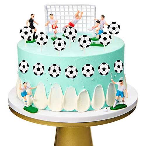 Nuanchu 33 Stück Fußball Kuchen Dekoration...