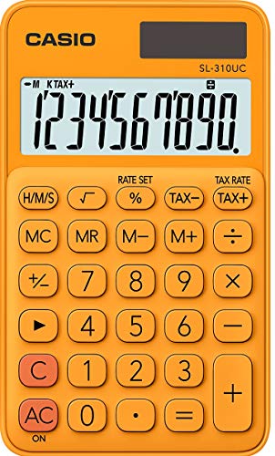 Casio SL-310UC-RG Taschenrechner Orange Display...