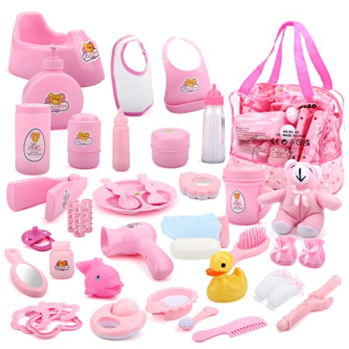 deAO 40 Teiliges Baby Puppen Zubehörset,...