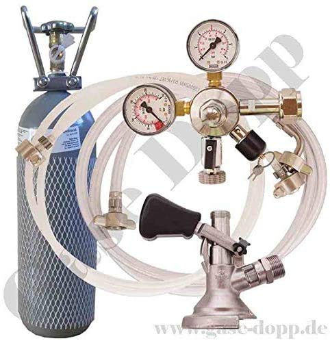2 kg Co2 Flasche + C02 Druckminderer 1 leitig 3...