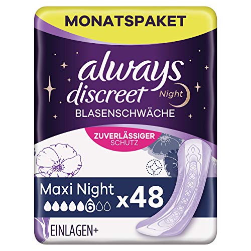 Always Discreet Inkontinenzeinlagen Maxi Night, 48...