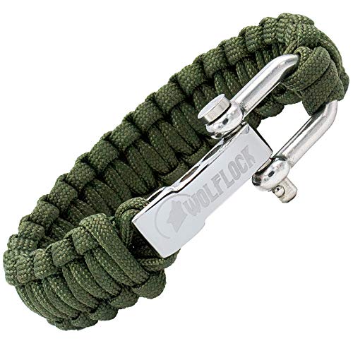 Wolflock Paracord Armband Outdoor Survival Armband...