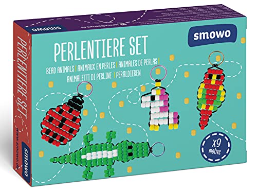 Smowo® Perlentiere Bastelset mit Perlen für 9...