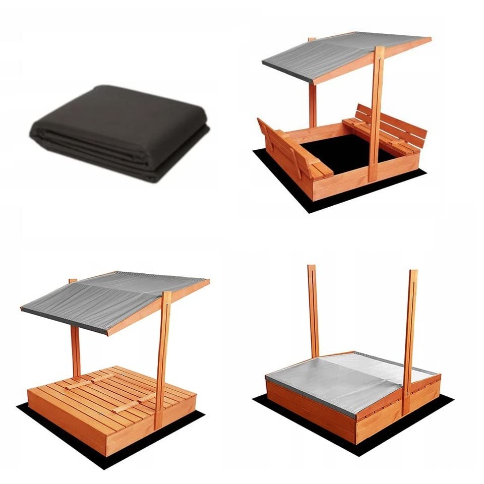 Premium Imprägniert Sandkasten 120x120 mit Dach...