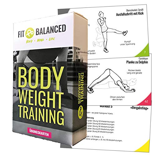 Bodyweight Trainingskarten, komplette Workouts...