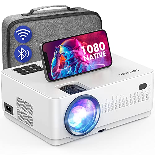 DBPOWER Native 1080P WiFi Beamer, 9000LM Full HD...