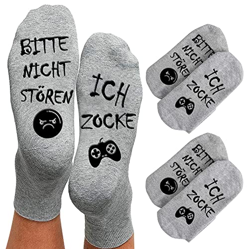 Gaming Socken Geschenke für Gamer 2 Paar, Zocken...