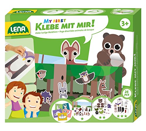 Lena 42631 - Klebe mit mir Waldtiere, 27 teilig