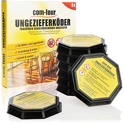 com-four® 8X Ungeziefer Köder-Falle,...