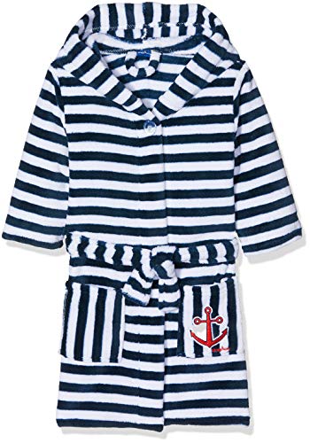 Playshoes Jungen Kinder Fleece-Bademantel Ringel...