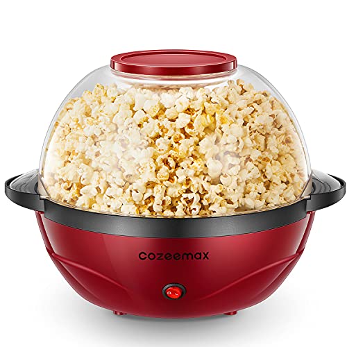 Cozeemax Popcornmaschine, 2 in 1 Popcorn Maker, 24...