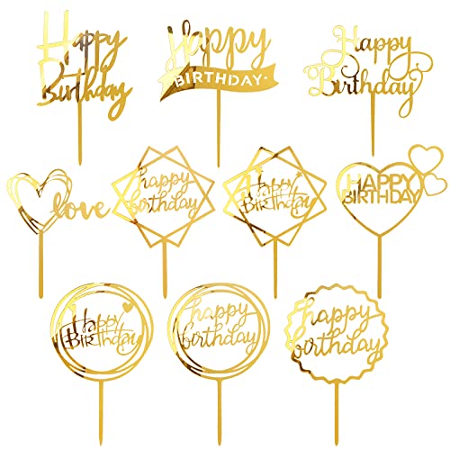MOGADEE® 10 Stück Goldenes Happy Birthday...