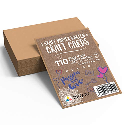 Tritart Kraftpapier Karten Blanko | 110...