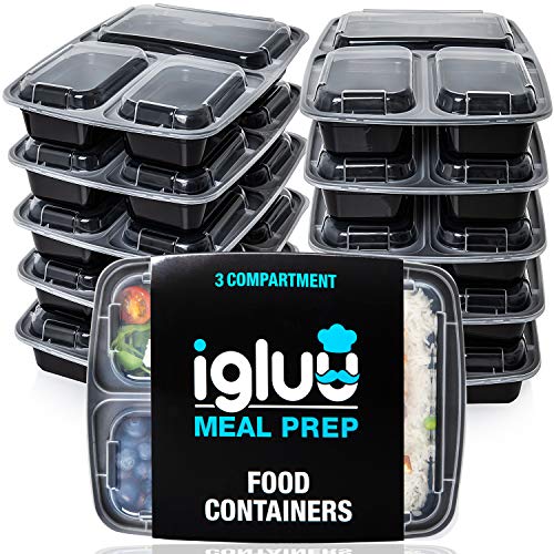 [10er Pack] 3-Fach Meal Prep Container Von Igluu -...