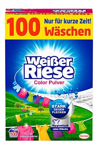 Weißer Riese Color Pulver, Colorwaschmittel, 100...