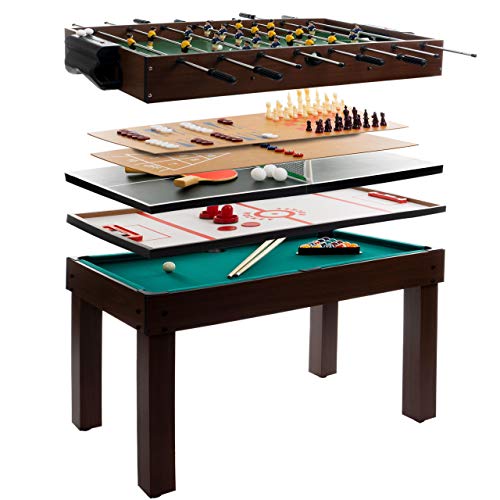 Anaterra Multigame Spieletisch 9 in 1, Kickertisch...