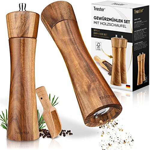 Troster® Gewürzmühlen Set Holz - 3er Set -...