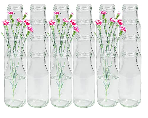 24 Stück Runde Mini Vasen Typ 263 Glasfläschchen...