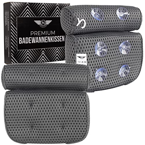 Newark Premium Badewannenkissen Grau -...