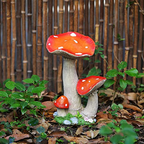 LTJXL Deko-Pilz Fliegenpilz 34CM Pilzfigur...