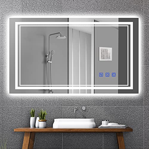 Ruinnykai LED Badspiegel LED-Badezimmerspiegel mit...