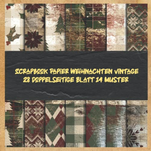 Scrapbook Papier Weihnachten vintage 28...