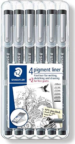 STAEDTLER 308 SB6P Fineliner pigment liner Set mit...