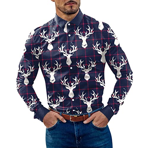 Generic Herren Hemd Lässiges Herrenhemd mit...