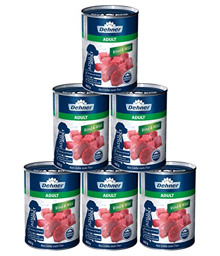 Dehner Premium Hundefutter Adult, Rind und Wild, 6...