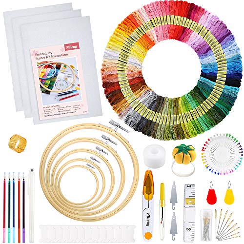 Pllieay Stickerei Starter Set, Stickerei Set,...