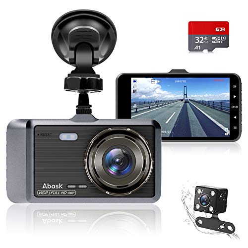 Abask Dashcam Auto Vorne und Hinten Autokamera mit...