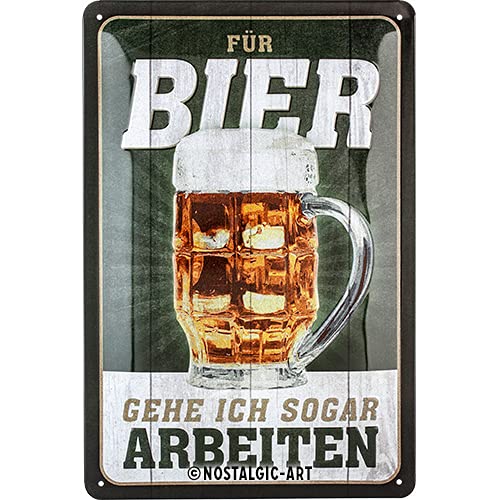 Nostalgic-Art Retro Blechschild, Für Bier...