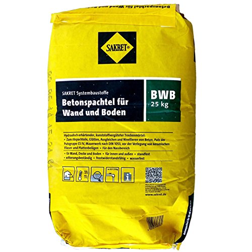 25 Kg Sack SAKRET Betonspachtel BWB für Wand und...