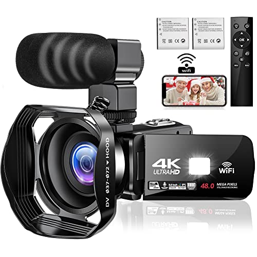 Camcorder 4K Videokamera 48MP 60FPS WiFi Camcorder...