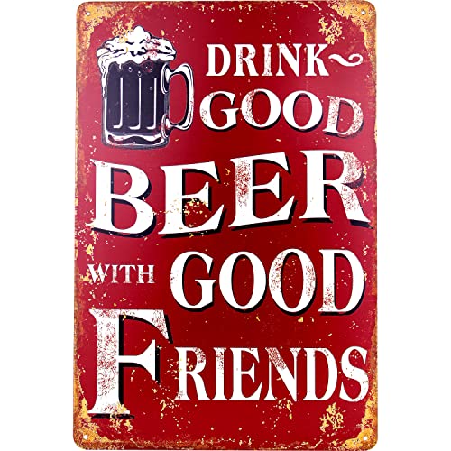 Stilingo Blechschild Retro - Drink Good Beer with...