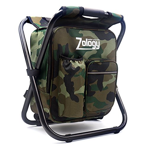 Zology Sitzrucksack Klapp Campingstuhl Hocker...