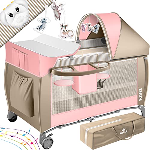 KIDIZ® Babybett 3 in 1 Reisebett Kombi Set Baby...