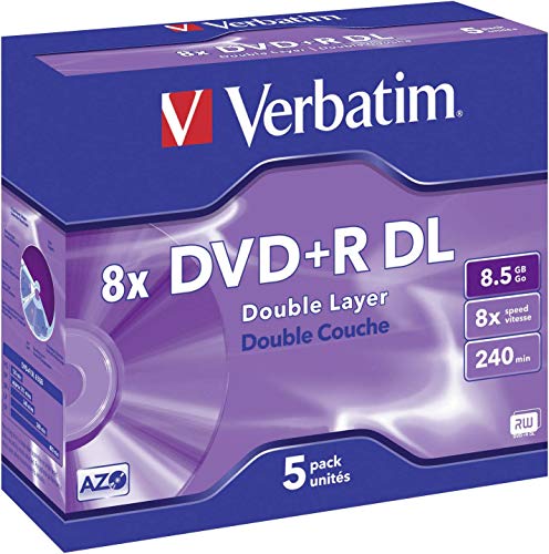 Verbatim DVD+R Double Layer Matt Silver 8.5GB I...