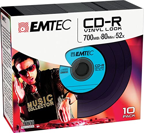 Emtec CD-R Vinyl Look CD-R 700MB 10Stück(E) -...