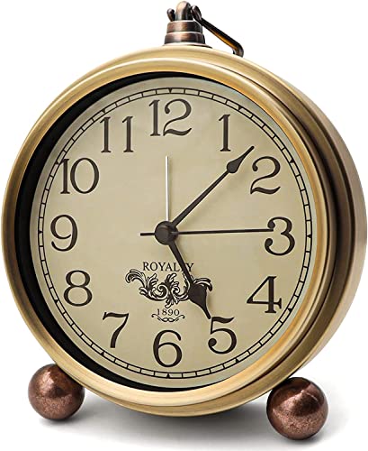 Attoe Gold Uhr, 5,2 Zoll Klassische Retro Tischuhr...