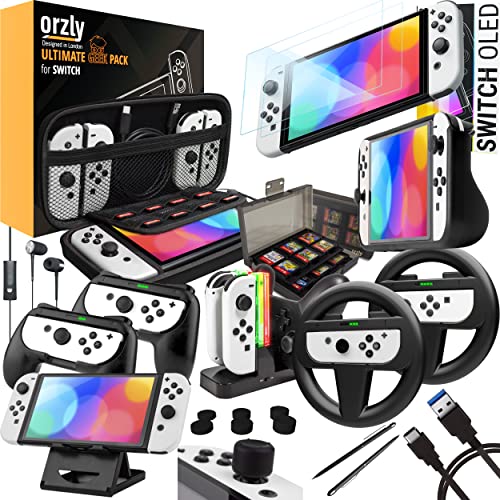 Orzly Nintendo Switch Accessory Kit - OLED Geek...