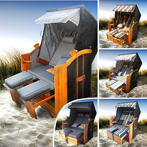 BRAST Strandkorb Deluxe XXL für 2 Personen 120cm...