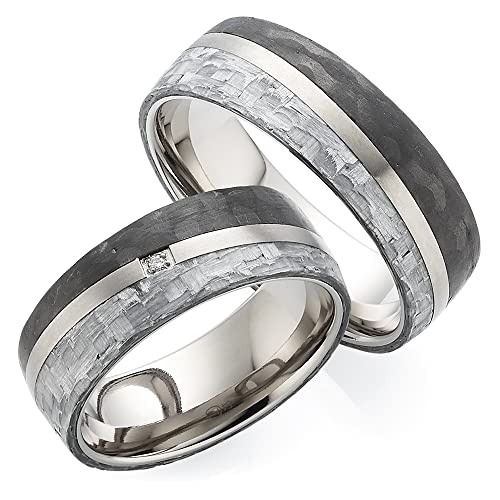 123traumringe Trauringe/Eheringe in Titan/Carbon...