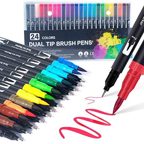 Dual Brush Pen Set: Filzstifte 24 Farben...