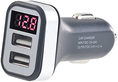 revolt Autobatterietester: Kfz-USB-Ladegerät mit...