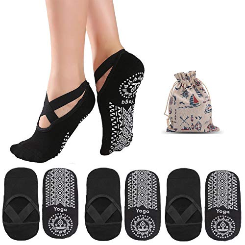 ZITFRI Yoga Socken Damen rutschfest Socke 3 Paar...